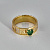 Кладдахское кольцо из желтого золота с изумрудом и бриллиантами (Вес 3,9 гр.)