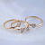 Женское золотое кольцо Клевер из трёх тонких колец с бриллиантами (Вес: 3 гр.)