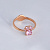Женское кольцо с розовыми фианитами в виде лапки (Вес 2,4 гр.)