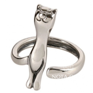 Кольцо на палец ноги в виде кошки на заказ (Вес: 5 гр.)