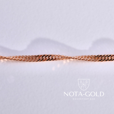 Цепочка из красного золота 585 пробы плетение Сингапур станочное длиной 55 см (Вес: 3,64 гр.)