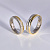 Обручальные кольца из двух видов золота с бриллиантами и гравировкой Господи, спаси и сохрани нас (Вес пары 11 гр.)