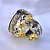 Обручальные кольца из жёлтого золота в форме корон с чернением и драконами (Вес пары 18 гр.)