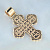 Золотой православный мужской крест с личным ликом святого (Вес: 12 гр.)