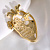 Золотая брошь с бриллиантами и эмалью в виде человеческого сердца (Вес 8,3 гр.)