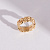 Ажурное золотое кольцо с узором и гравировкой (Вес: 5 гр.)
