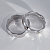 Граненые обручальные кольца из белого золота с бриллиантами в женском кольце (Вес пары 12,6 гр.)