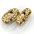 Обручальные кольца Венеция из жёлтого золота с резными узорами (Вес пары: 14,5 гр.)