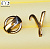 Значки из золота в виде логотипа Компании на винтовой иголке
